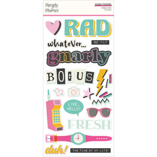 Simple Stories: Foam Stickers- Totally 80's