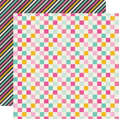 Simple Stories Totally 80's Double-Sided Paper 12"X12"- For Sure