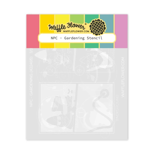 Waffle Flower: Nesting Postage Collage Gardening Stencil