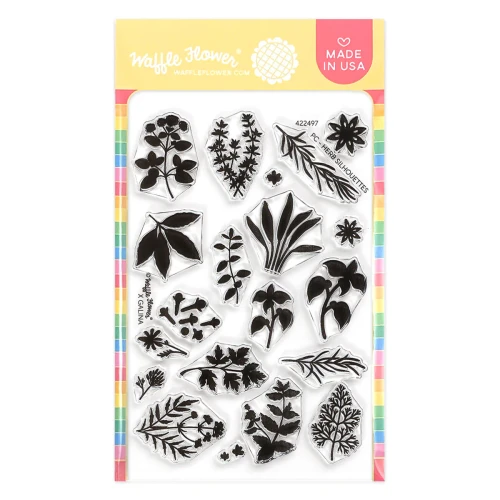 Waffle Flower: Postage Collage Herb Silhouettes Stamp Set