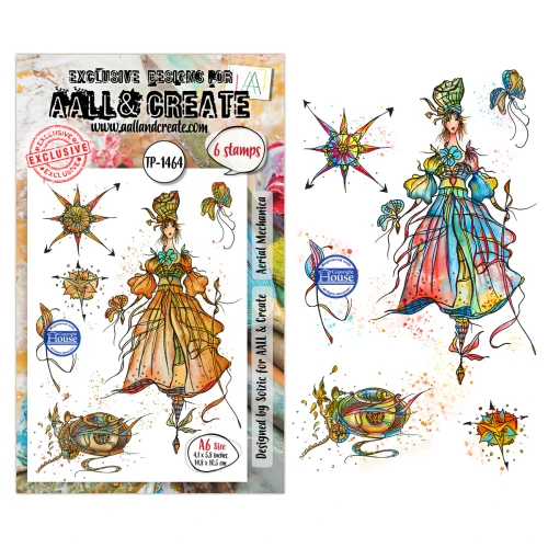 AALL & Create: A6 - Stamp Set #1464 - Aerial Mechanica