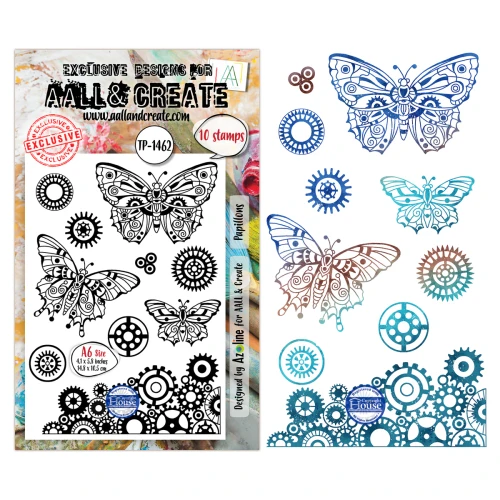 AALL & Create: A6 - Stamp Set #1462 - Papillons