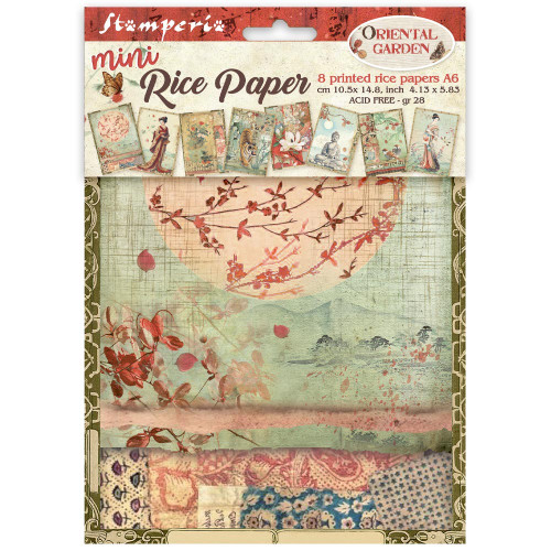 Stamperia: A6 Mini Rice Paper, Oriental Garden