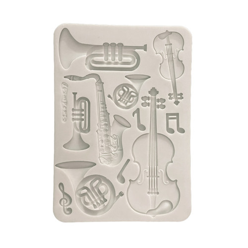 Stamperia:  A5 Silicone Mould, Symphony - Musical Instruments