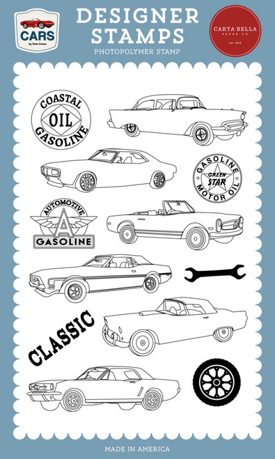 Carta Bella: Clear Stamp, Cars - Classic Cars