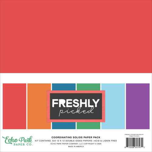 Echo Park: 12X12 Solids Kit, Freshly Picked