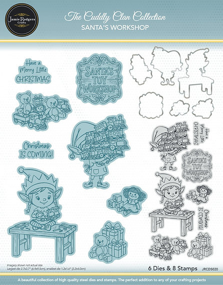 Jamie Rodgers Crafts: Santa's Workshop Stamp & Die Set – The Cuddly Clan Collection