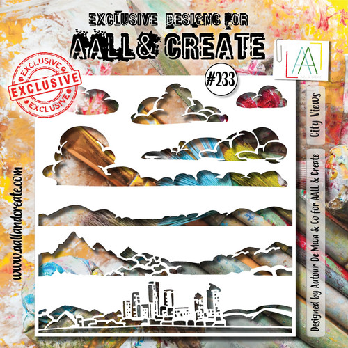 Aall & Create: 6" x 6" Stencil, #233 - City Views