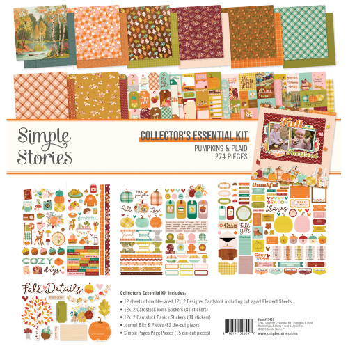Simple Stories: 12x12 Collector's Essential Kit, Pumpkins & Plaid