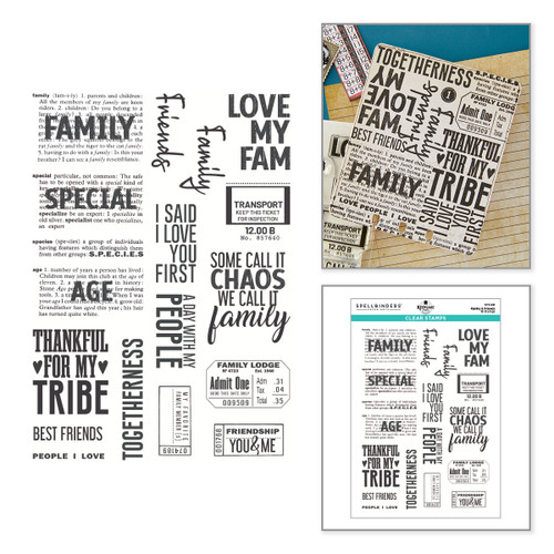 Spellbinders: Stamp Set, Family & Friends by Esther Glas