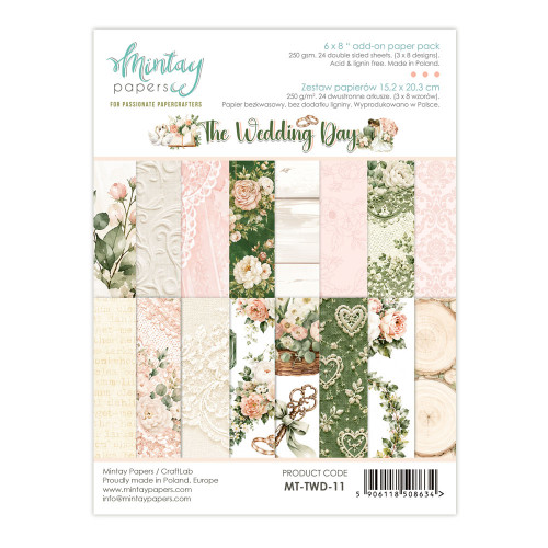 Mintay: 6X8 Add-on Paper Pad, The Wedding Day