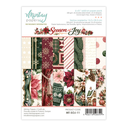 Mintay: 6X8 Add-on Paper Pad, Season of Joy