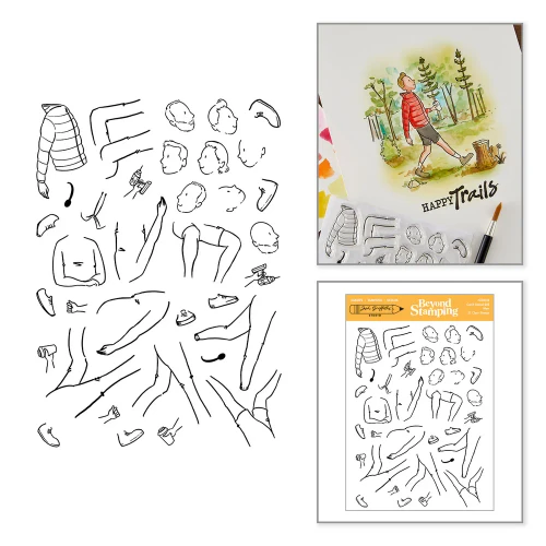 Spellbinders: Beyond Stamping Can't Stand Still 2 -Men Clear Stamp Set by Josh Griffiths Studio