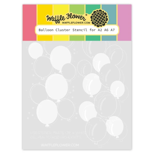 Waffle Flower: Balloon Cluster Stencil for A2 A6 A7