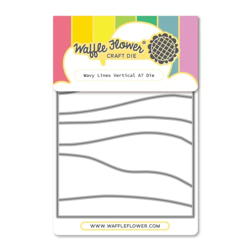 Waffle Flower: Wavy Lines Vertical A7 Die