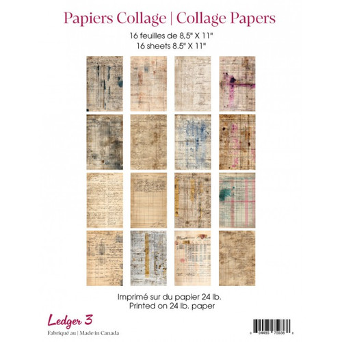 RonRon Designs: Collage Papers: Ledger 3