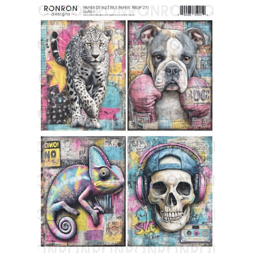 RonRon Designs: Rice Paper- Graffiti 6