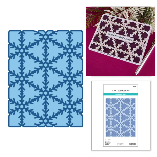 Spellbinders: Snowflake Background Etched Dies by Lisa Horton