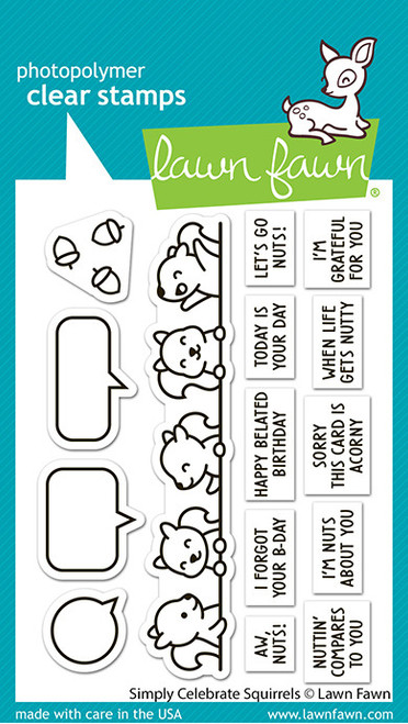 Lawn Fawn: Clear Stamp, Simply Celebrate Squirrels