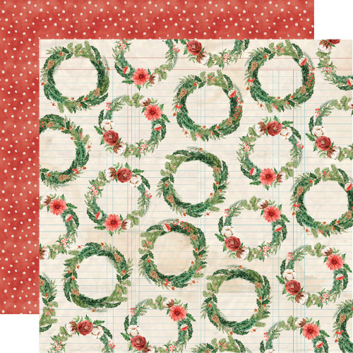 Simple Stories: 12X12 Patterned Paper, Simple Vintage Evergreen Memories - Merry Days