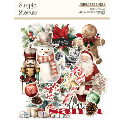 Simple Stories: Chipboard Pieces, Simple Vintage Old-Fashioned Christmas