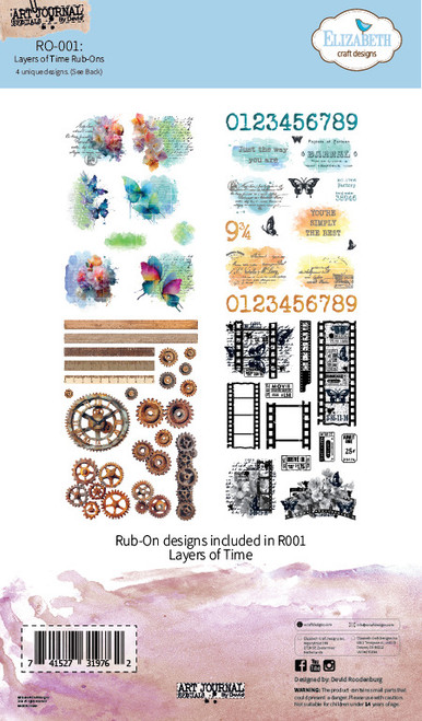 Elizabeth Craft Designs: Rub Ons, Layers of Time