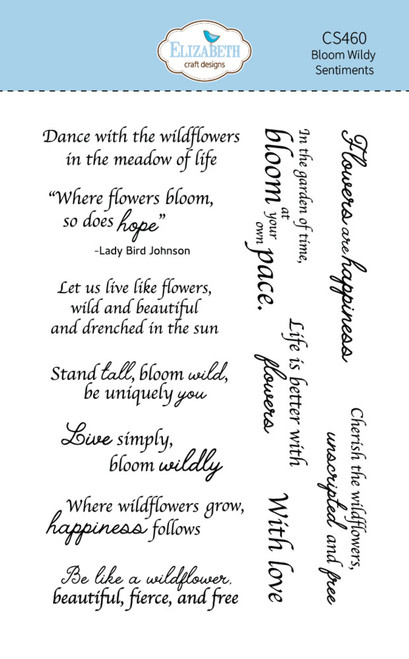 Elizabeth Craft Designs: Clear Stamp, Bloom Wildly Sentiments