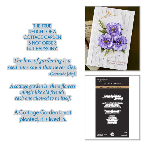 Spellbinders: Press + Foil Plate + Die Set, The Cottage Garden by Susan Tierney-Cockburn