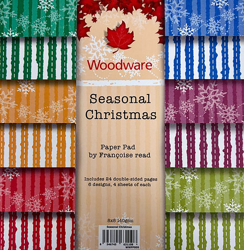 Woodware: Seasonal Christmas 8x8" 140gsm Paper Pad By Françoise Read