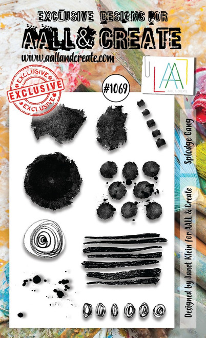 Aall & Create: Clear Stamp Set, #1069 - Splodge Gang