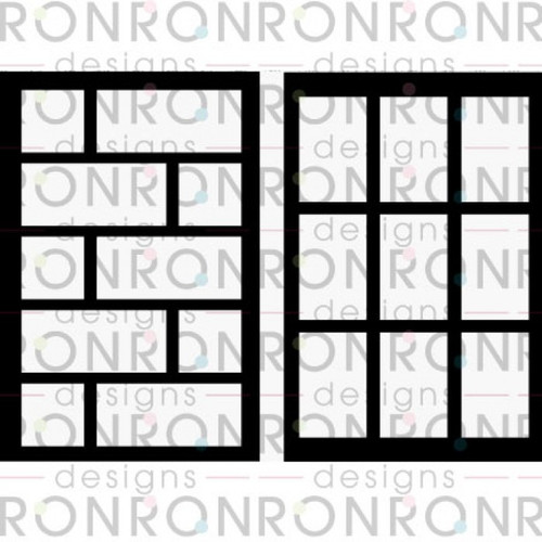 RonRon Designs: Stencil Pair Of Rectangles - 6X9"