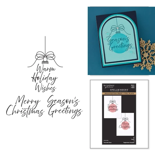 Spellbinders: Tied with Cheer Registration Press + Foil Plates