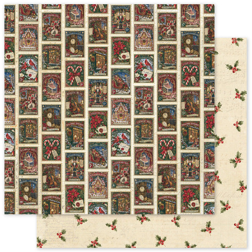 Paper Rose: 12X12 Patterned Paper, The Christmas Library F