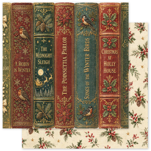 Paper Rose: 12X12 Patterned Paper, The Christmas Library C