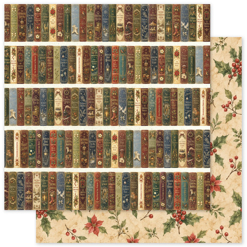 Paper Rose: 12X12 Patterned Paper, The Christmas Library D