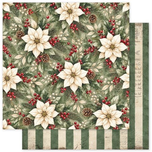 Paper Rose: 12X12 Patterned Paper, The Christmas Library Basics F