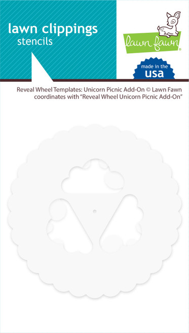 Lawn Fawn: Stencil, Reveal Wheel Templates - Unicorn Picnic Lawn Fawn: Stencil, Reveal Wheel Templates - Unicorn Picnic