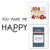 Spellbinders: Press Plate, You Make Me Happy