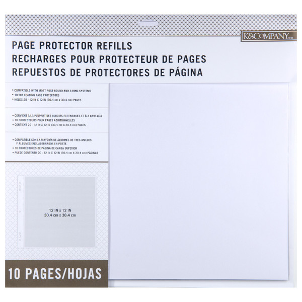 American Crafts: 12X12 Page Protectors, 10 Piece