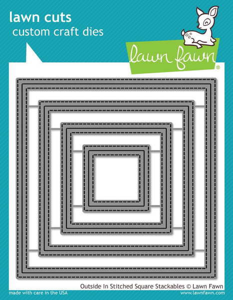 Lawn Fawn: Die, Outside In Stitched Square Stackables