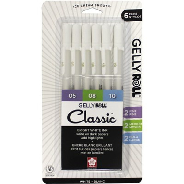 Gelly Roll: Classic Pen Set, White (6 Pack)