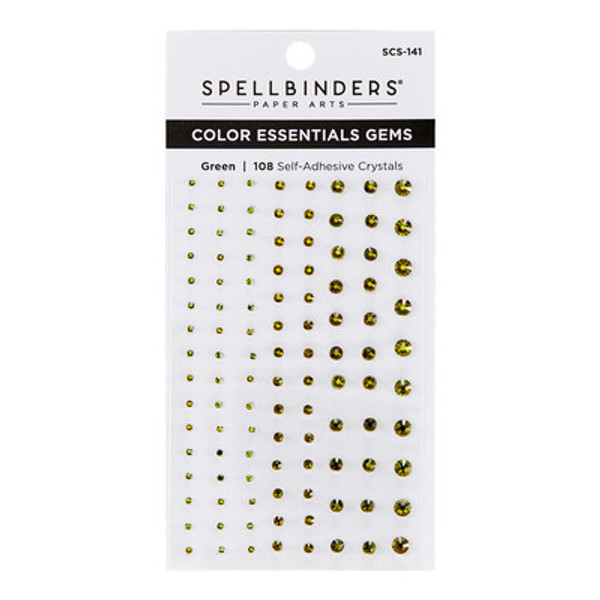 Spellbinders: Color Essentials Self Adhesive Gems, Green Mix