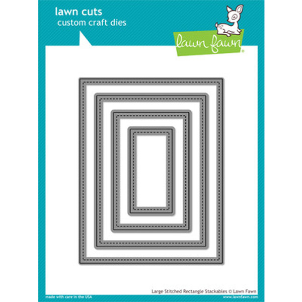 Lawn Fawn: Die, Large Stitched Rectangle Stackables