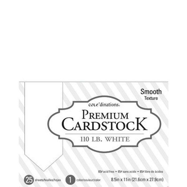 American Crafts: 8.5X11 Value Pack, White - Smooth 110lb