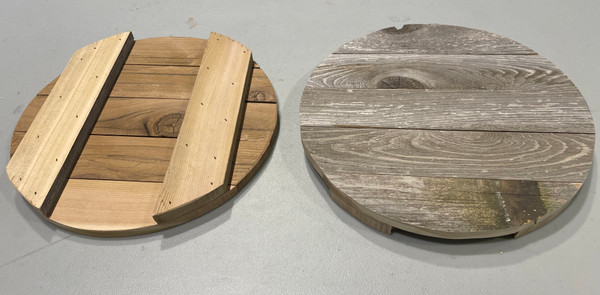 The Paper and Ink Boutique: Unfinished Wood Pallet Sign, Round 12"x12"