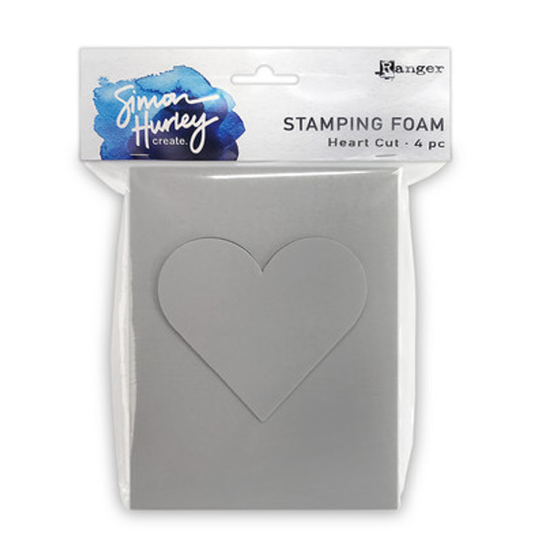 Simon Hurley Create: Stamping Foam Shapes, Heart Cut(4pc)