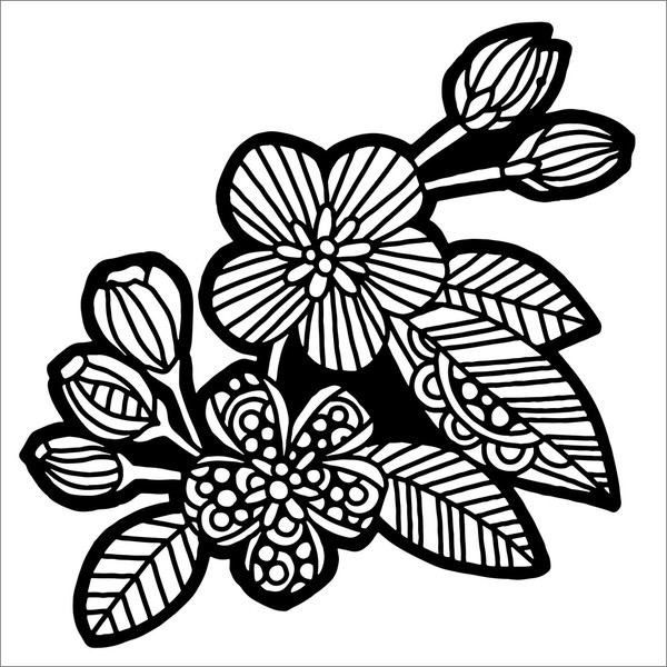 The Crafter's Workshop: 12x12 Stencil, Apple Blossom