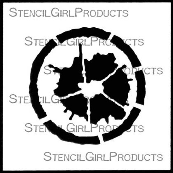 Stencil Girl: 4x4 Stencil, Splat