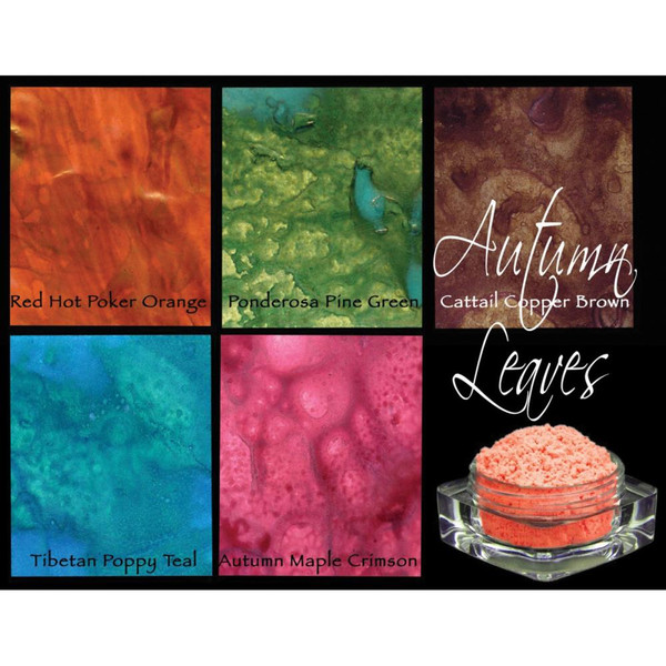 Lindy's Stamp Gang: Magical Mica Set, Autumn Leaves
