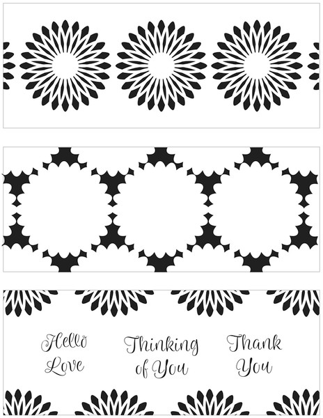 The Crafter's Workshop: Stencil, Slimline Layered Triple Flowers Stencil